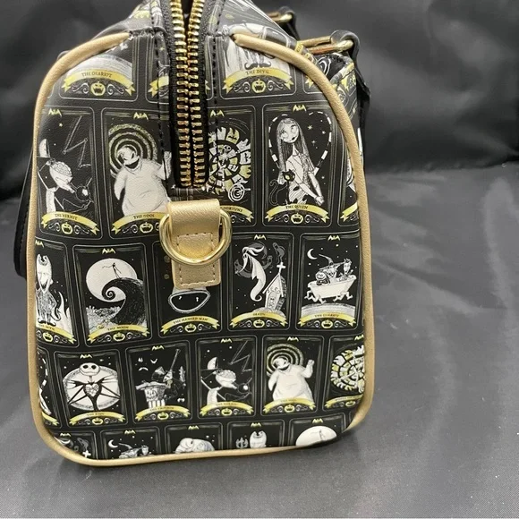 Disney The Nightmare Before Christmas Tarot Card Black and Gold Satchel - Picture 5 of 6